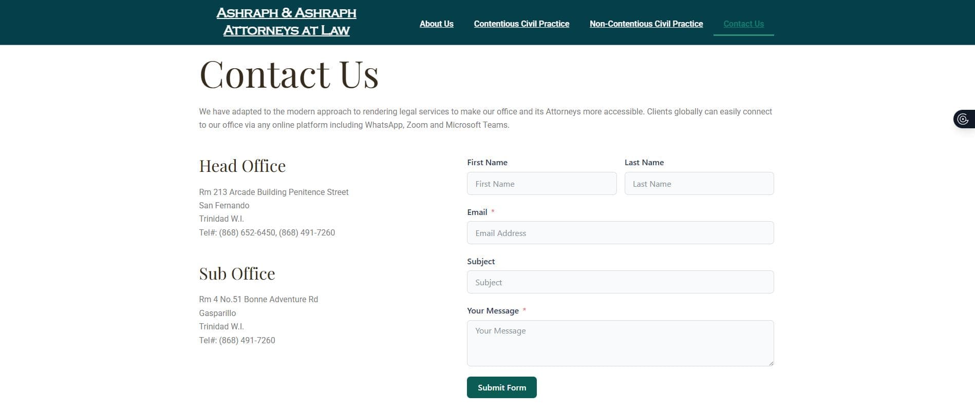 Contact & Scheduling
