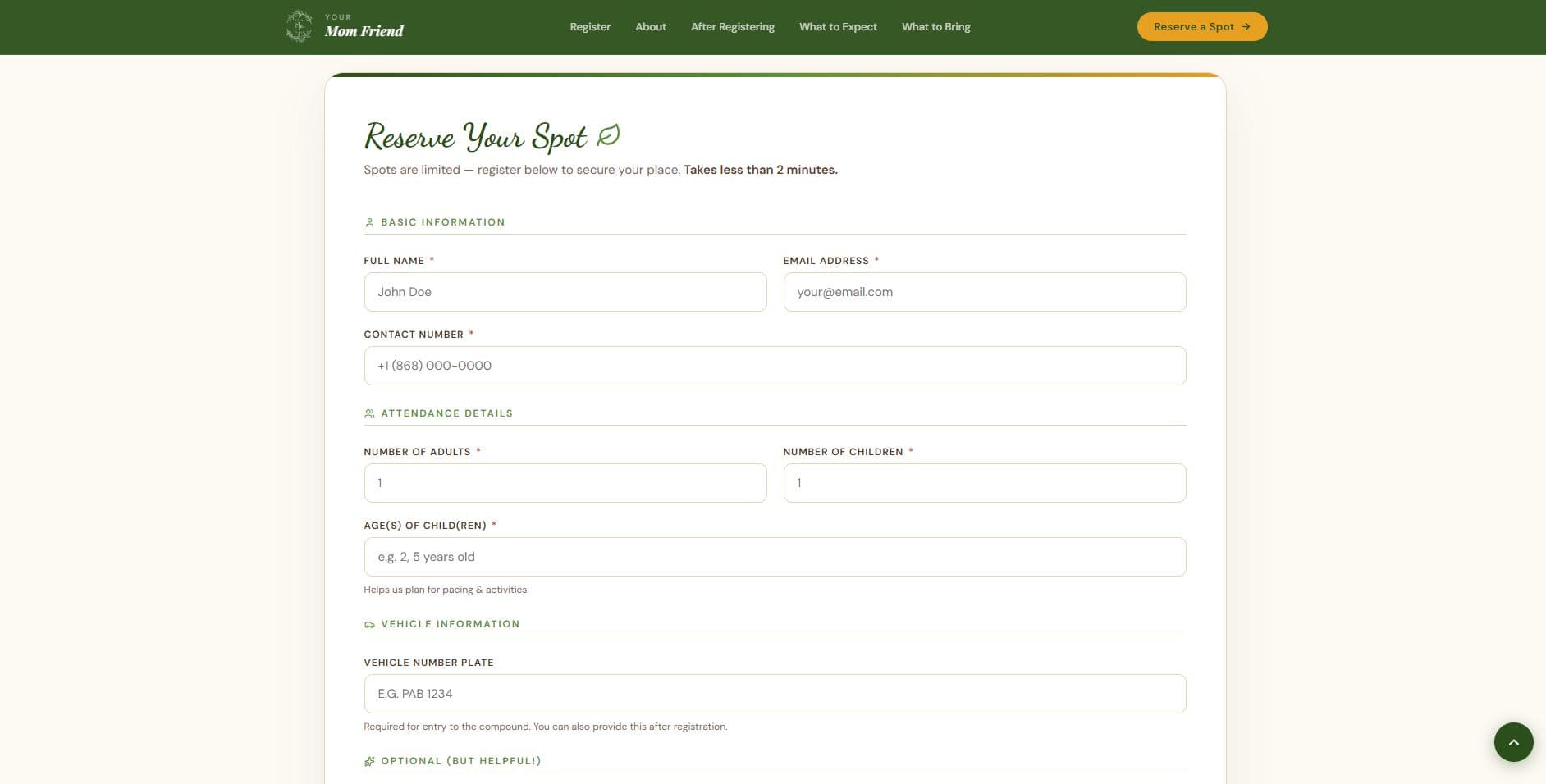 Registration Form